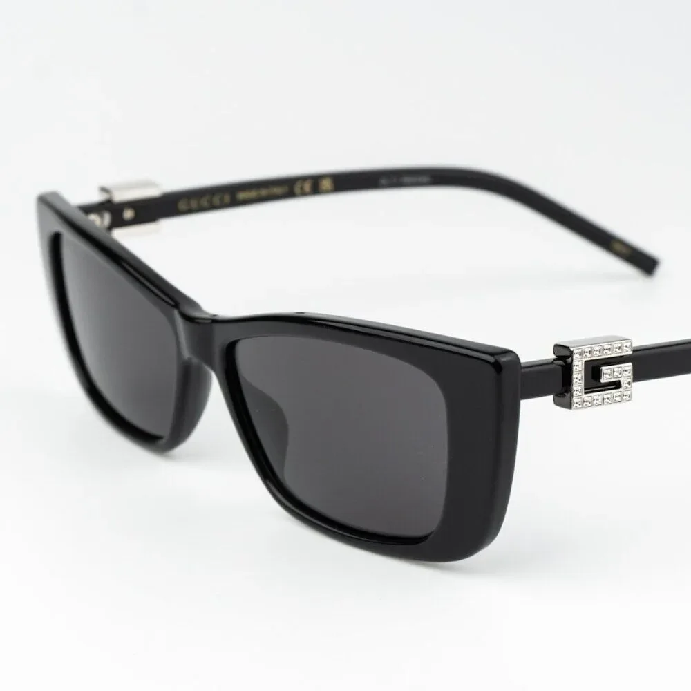 NEW Gucci GG1681S 008 Black Grey Cat Eye Women Sunglasses - Picture 7 of 15